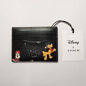 COACH CN032 DISNEY MINI SLIM ID CARD CASE BLACK MULTI Holiday